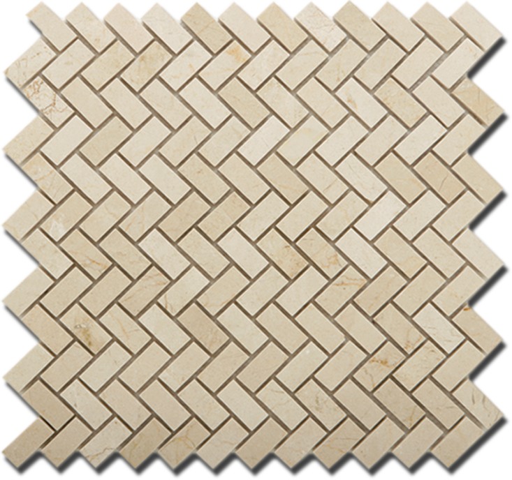 Marfil Polished Herringbone (5/8 x 1 1/4) - Sample