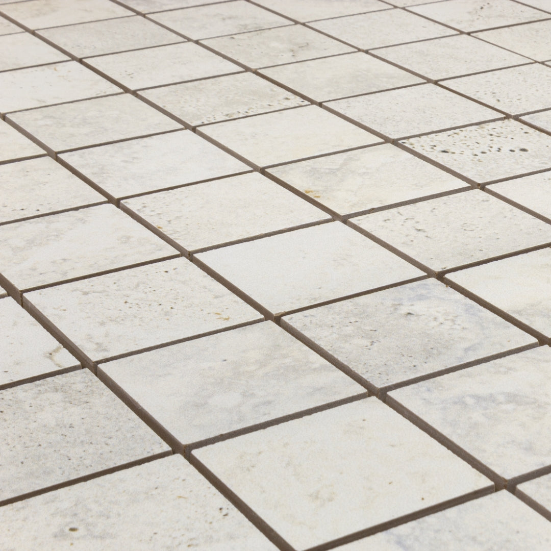 Travertine Milk Mosaic (2" X 2")