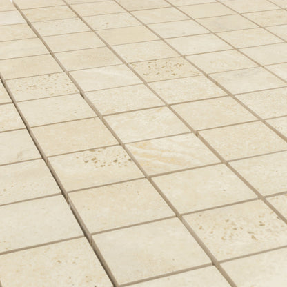Travertine Honey Mosaic (2" X 2")