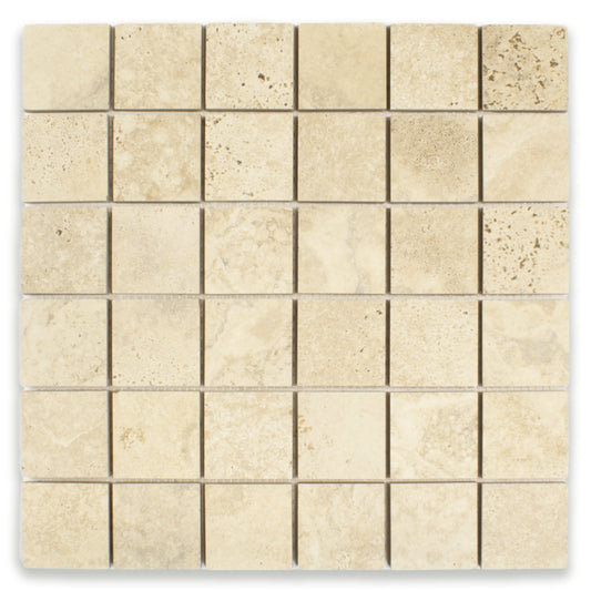 Travertine Honey Mosaic (2" X 2") - Sample