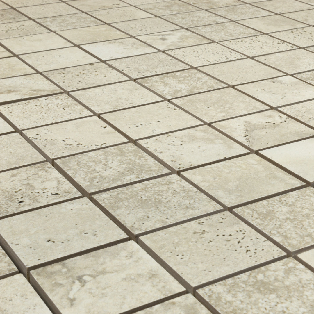 Travertine Biscuit Mosaic (2" X 2")