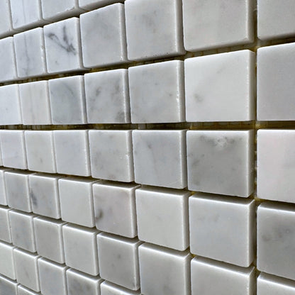 Bianco Carrara Polished (1" x 1") - 30% markdown