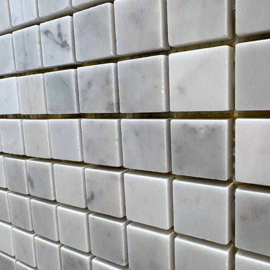 Bianco Carrara Polished (1" x 1") - 30% markdown