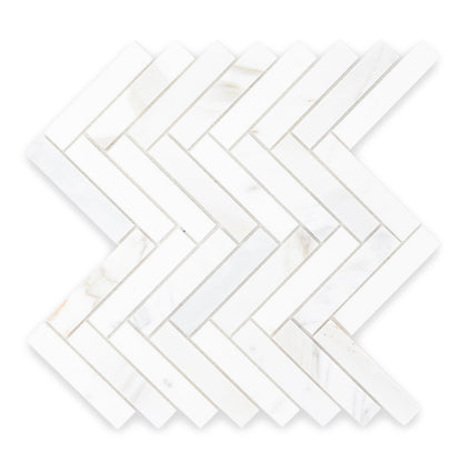 Calacatta Herringbone (1" x 4")