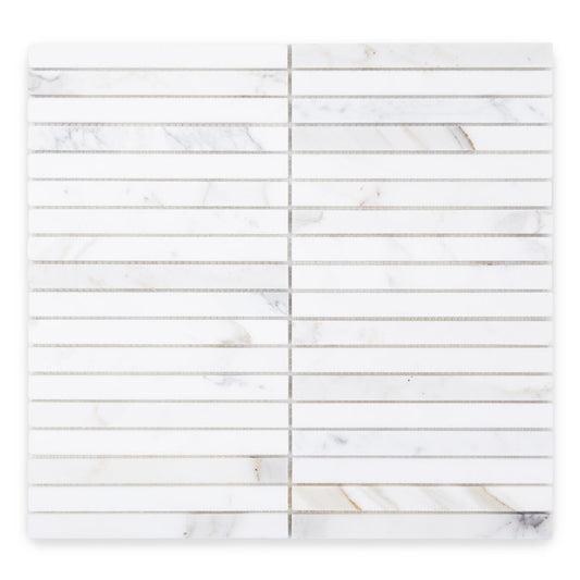 Calacatta Pencil (0.75" x 6.5") - Sample