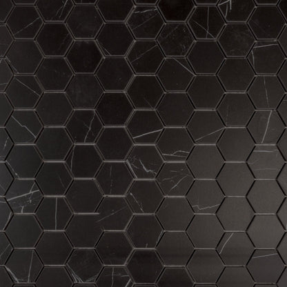 Marquina Natural 2" Hexagon Mosaic