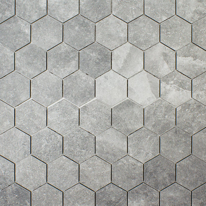 Saltstone Dark Hexagon Mosaic (3" X 3")
