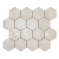 Saltstone Taupe Hexagon Mosaic (3" X 3") - sample
