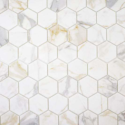 Venetta Calacatta Gold 3" Hexagon