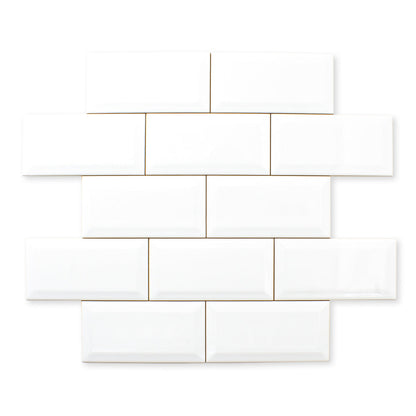 Subway - White Beveled (3" X 6")