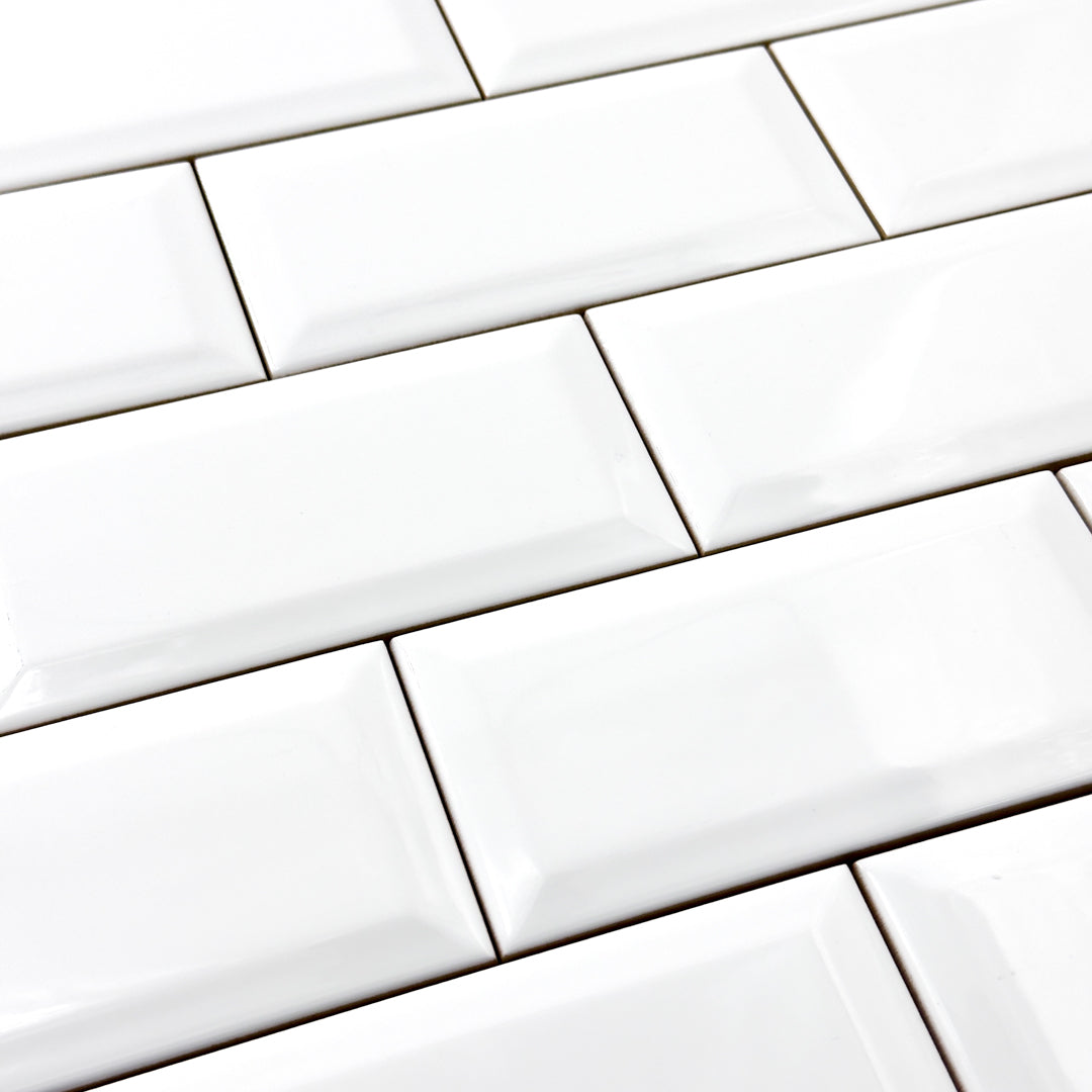 Subway - White Beveled (3" X 6")