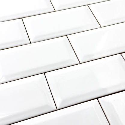 Subway - White Beveled (3" X 6")