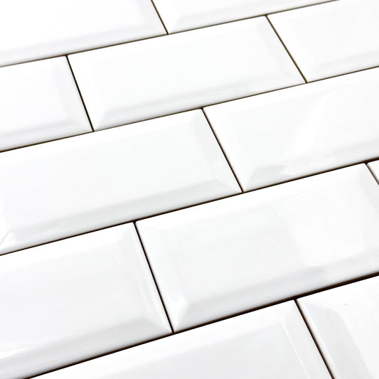 Subway - White Beveled (3" X 6")