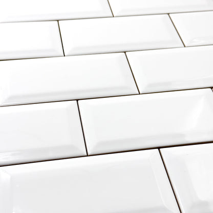 Subway - White Beveled (3" X 6")