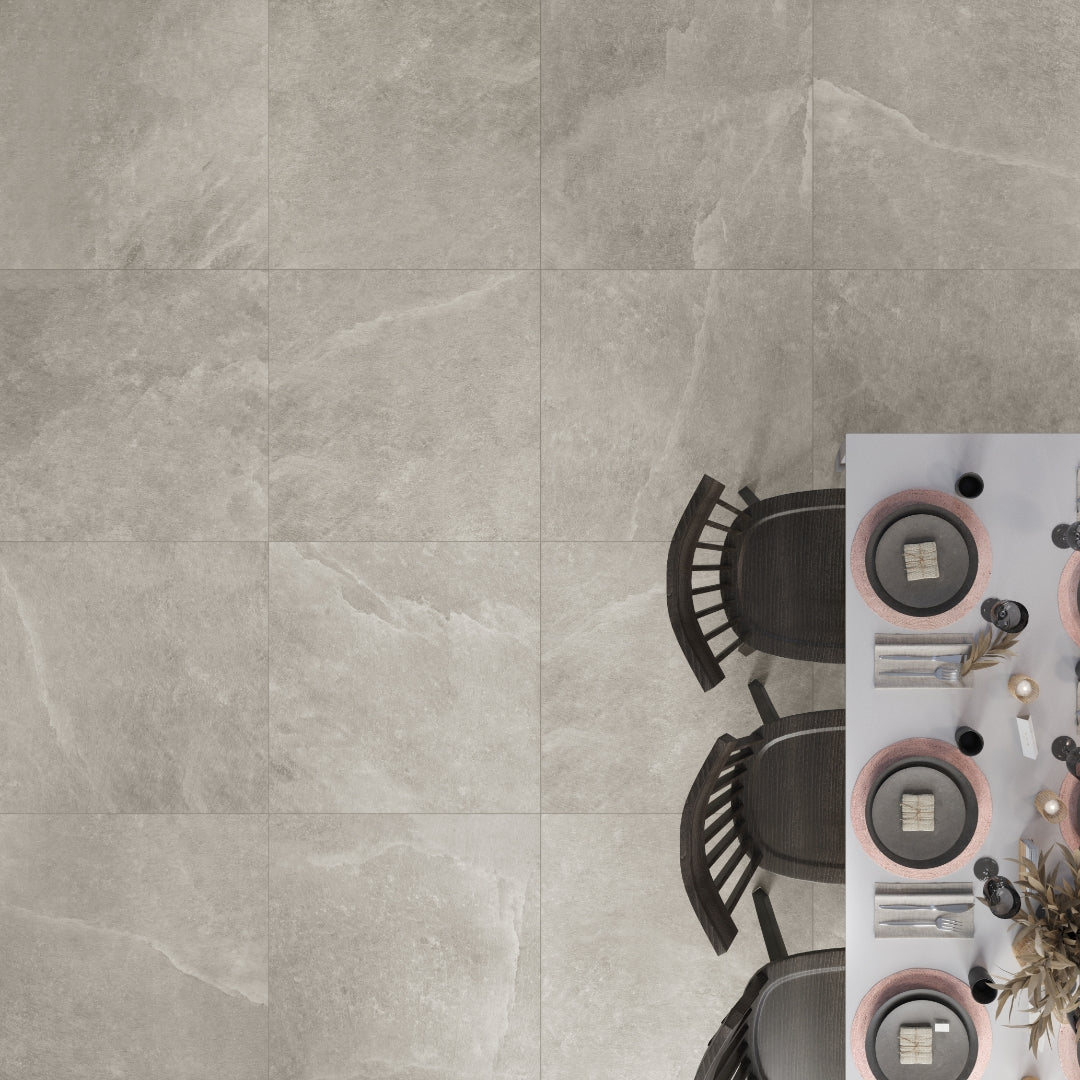Saltstone Taupe Hexagon Mosaic (3" X 3")