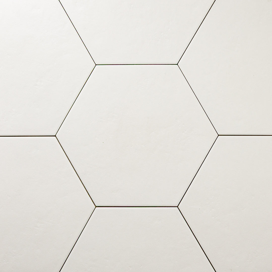 Checkmate White Hexagon (10" X 9")